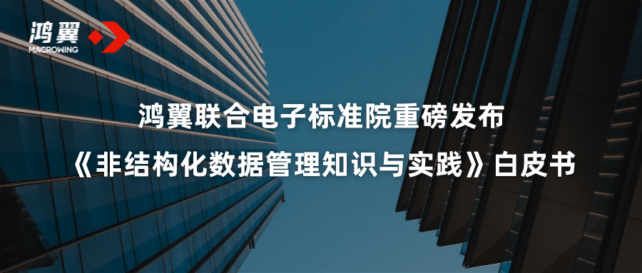 鴻翼聯合電子標準院重磅發布《非結構化數據管理知識與實踐》白皮書