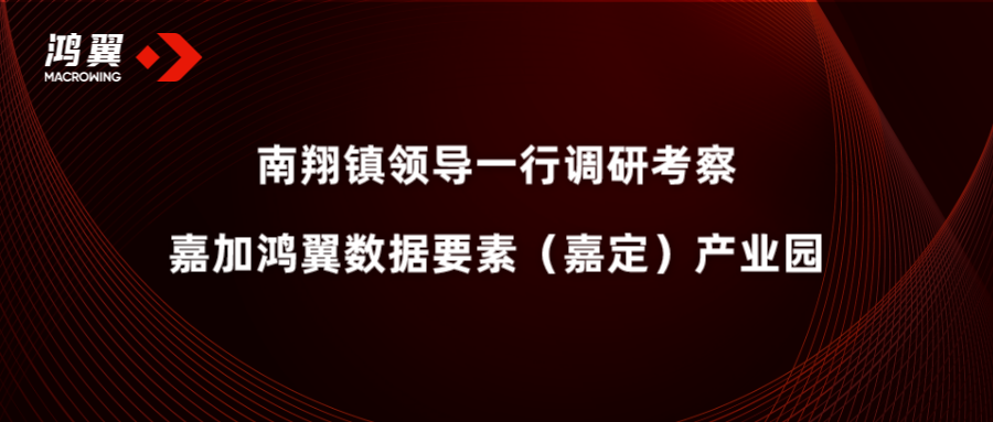 南翔鎮領導一行調研考察嘉加鴻翼數據要素（嘉定）產業園